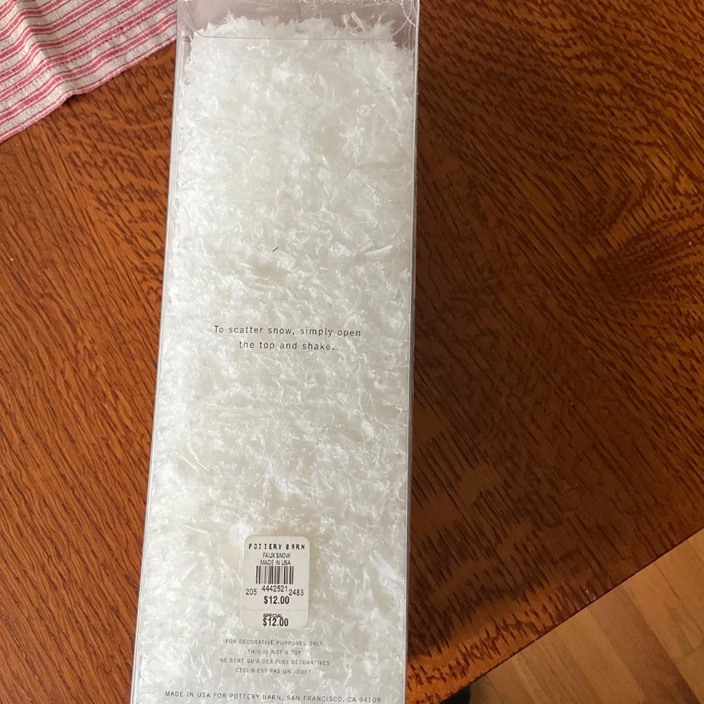 Pottery barn faux snow